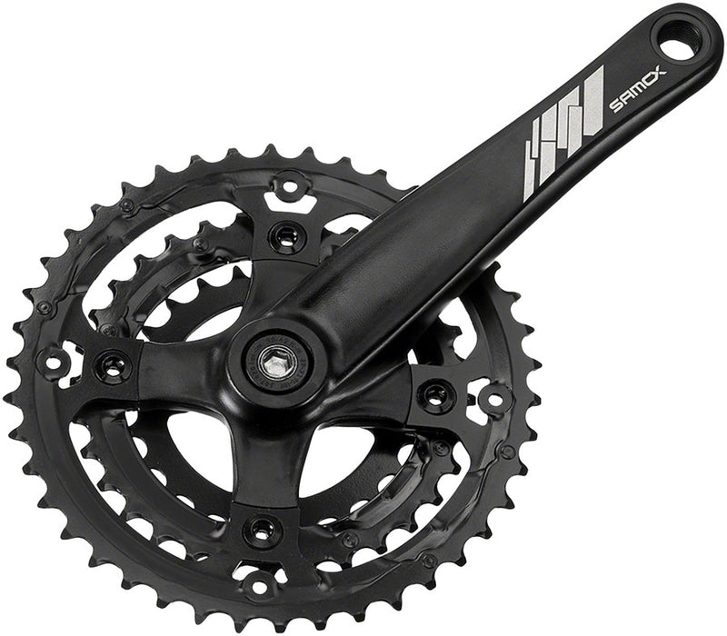 Load image into Gallery viewer, Samox AF26 Crankset - 170mm 9-Speed 44/32/22t 104/64 BCD JIS Square Taper Spindle Interface Spindle Bolts Sold Separate BLK

