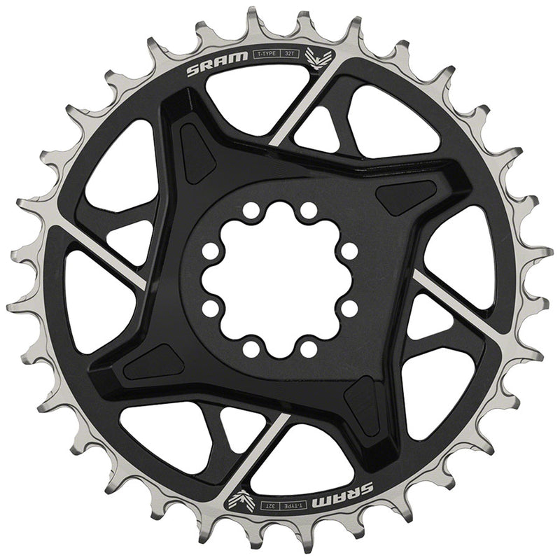 Load image into Gallery viewer, SRAM X0 Eagle T-Type Direct Mount Chainring - 32t 12-Speed 8-Bolt Direct Mount 3mm Offset Aluminum BLK D1
