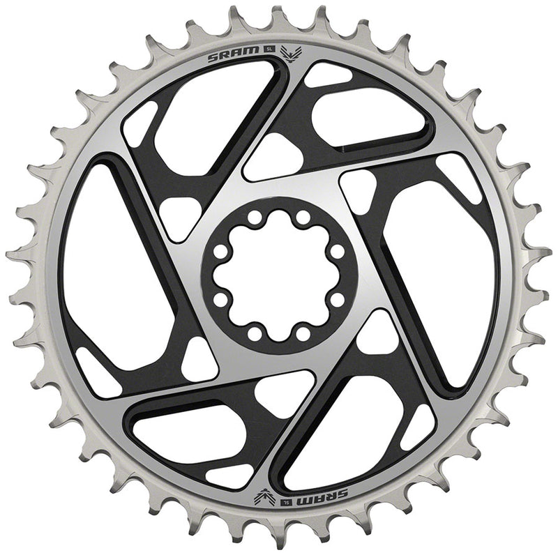 Load image into Gallery viewer, SRAM XX SL Eagle T-Type Direct Mount Chainring - 38t 12-Speed 8-Bolt Direct Mount 0mm Offset Aluminum BLK/Silver D1
