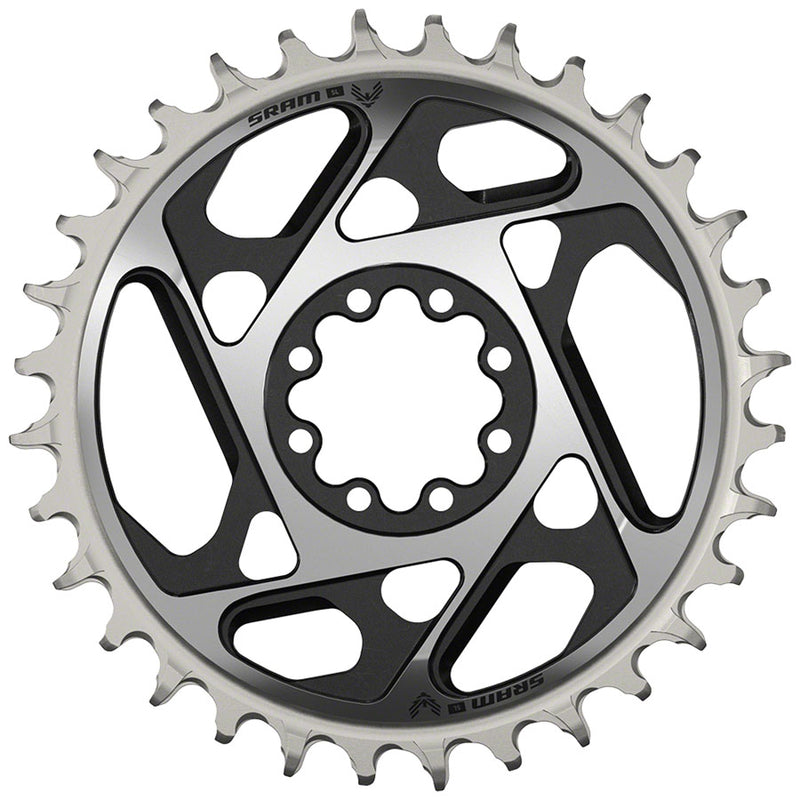 Load image into Gallery viewer, SRAM XX SL Eagle T-Type Direct Mount Chainring - 32t 12-Speed 8-Bolt Direct Mount 3mm Offset Aluminum BLK/Silver D1
