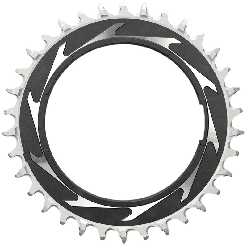 Load image into Gallery viewer, SRAM XX SL Eagle T-Type Thread Mount Chainring - 34t 12-Speed Thread Mount  For XX SL PM Spider 3mm Offset Aluminum BLK/Silver
