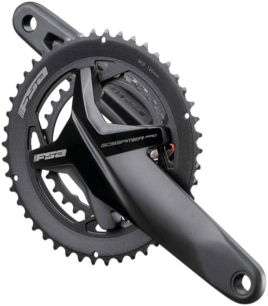 Full Speed Ahead Gossamer Pro BB386EVO Crankset - 175mm 11/12-Speed 50/34t 120/90 BCD 386 EVO Spindle Interface BLK