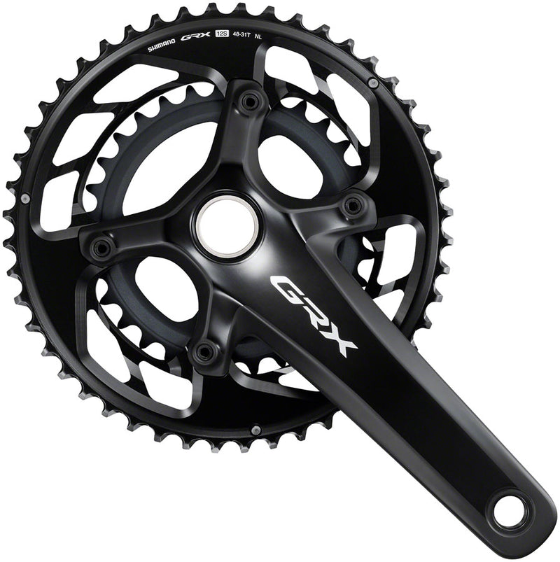 Load image into Gallery viewer, Shimano GRX FC-RX820-2 Crankset - 172.5mm 12-Speed 48/31t 110/80 BCD Hollowtech II BLK
