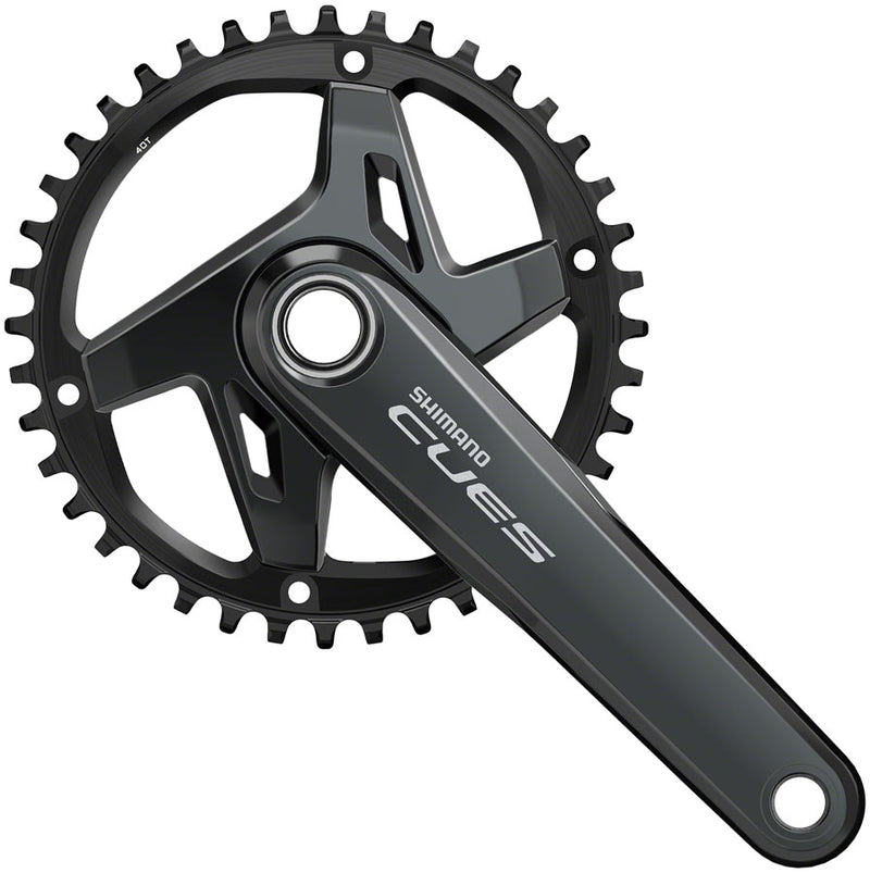 Load image into Gallery viewer, Shimano CUES FC-U8000-1 Crankset - 170mm 9/10/11-Speed 40t Asymmetric 96 BCD Hollowtech II BLK
