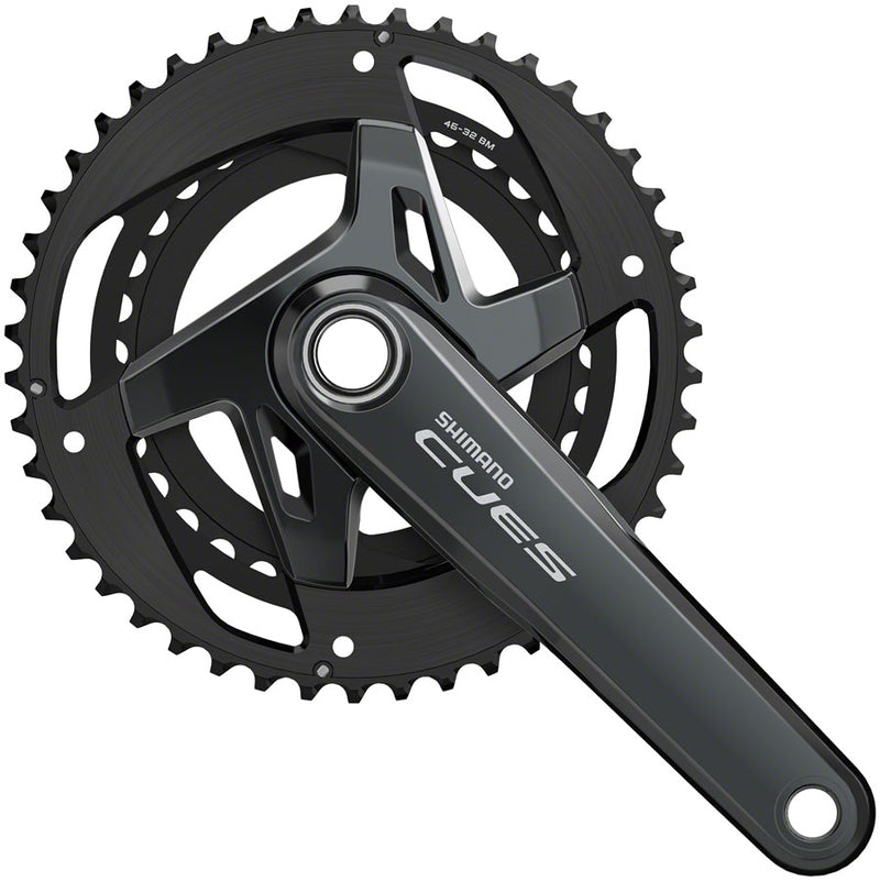 Load image into Gallery viewer, Shimano CUES FC-U8000-2 Crankset - 170mm 11-Speed 46/32t Asymmetric 96 BCD Hollowtech II BLK
