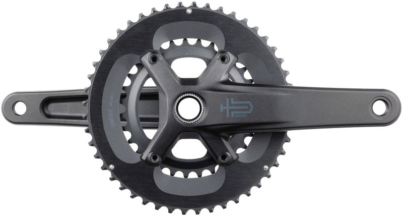 Load image into Gallery viewer, microSHIFT Sword 2x Crankset - 175mm 10-Speed 48/31t 110 Asym BCD  24mm Spindle BLK

