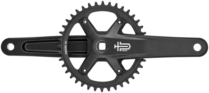 Load image into Gallery viewer, microSHIFT Sword BLK 1x Crankset - 175mm 9/10-Speed 40t 110 Asym BCD JIS Square Taper Spindle Interface BLK
