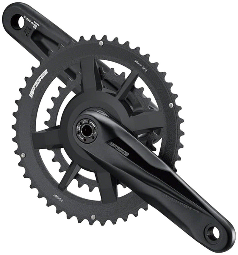 Load image into Gallery viewer, Full Speed Ahead Gossamer Pro AGX+ 2x Crankset  - 172.5mm 11-Speed 46/30t DM/90 BCD 24mm MegaExo Spindle N11 BLK
