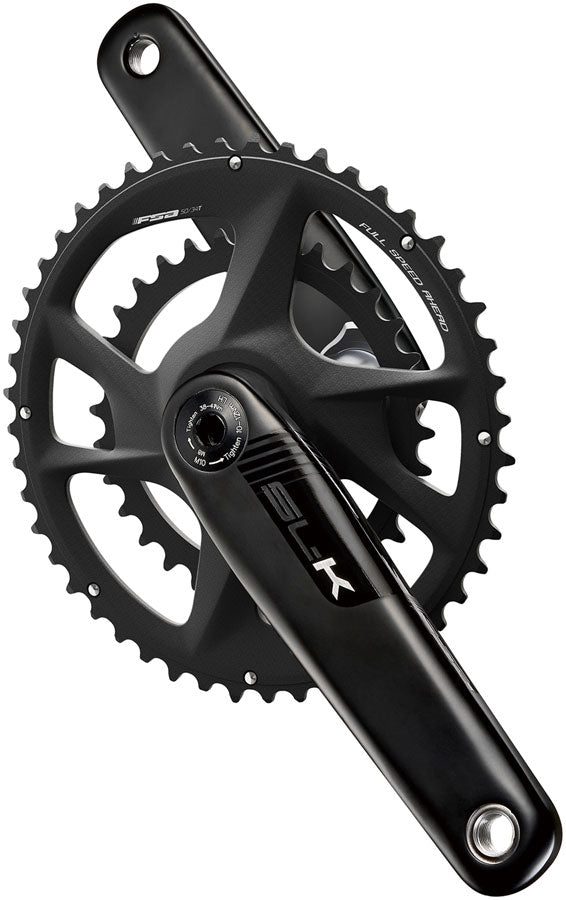 Load image into Gallery viewer, Full Speed Ahead SL-K 2x Modular Carbon Crankset - 165mm For Shimano HG+ 12-Speed 50/34t DM/90 BCD 30mm 386EVO Spindle BLK
