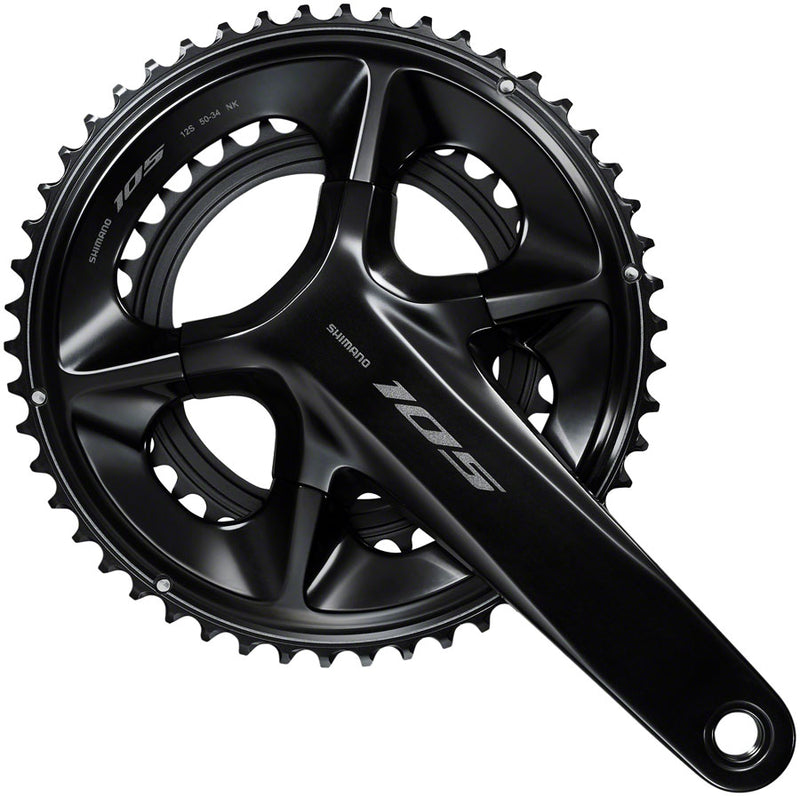 Load image into Gallery viewer, Shimano 105 FC-R7100 Crankset - 172.5mm 12-Speed 50/34t 110 Asymmetric BCD Hollowtech II Spindle Interface BLK
