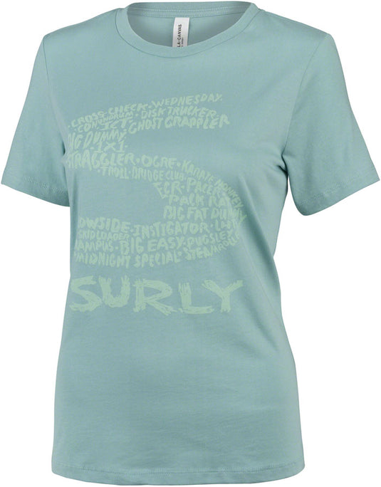 Surly Steel Consortium Women's T-Shirt - Dusty Blue Small