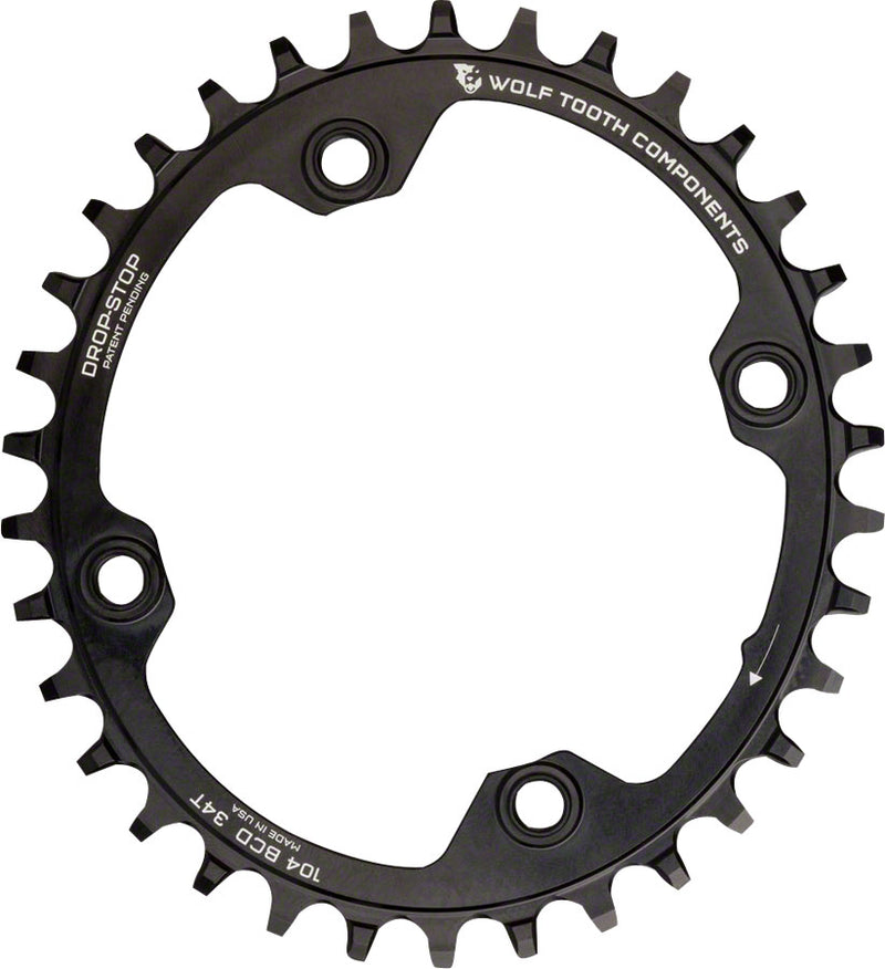 Load image into Gallery viewer, Wolf Tooth Elliptical 104 BCD Chainring - 36t 104 BCD 4-Bolt Drop-Stop A BLK
