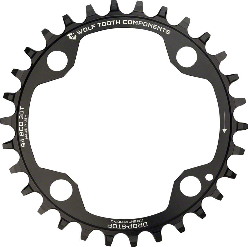 Load image into Gallery viewer, Wolf Tooth 94 BCD Chainring - 32t 94 BCD 4-Bolt Drop-Stop A For SRAM Cranks BLK
