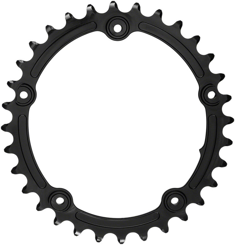 Load image into Gallery viewer, absoluteBLACK Premium Sub-Compact Oval 110 BCD Road Inner Chainring - 32t 110 BCD 5-Bolt BLK
