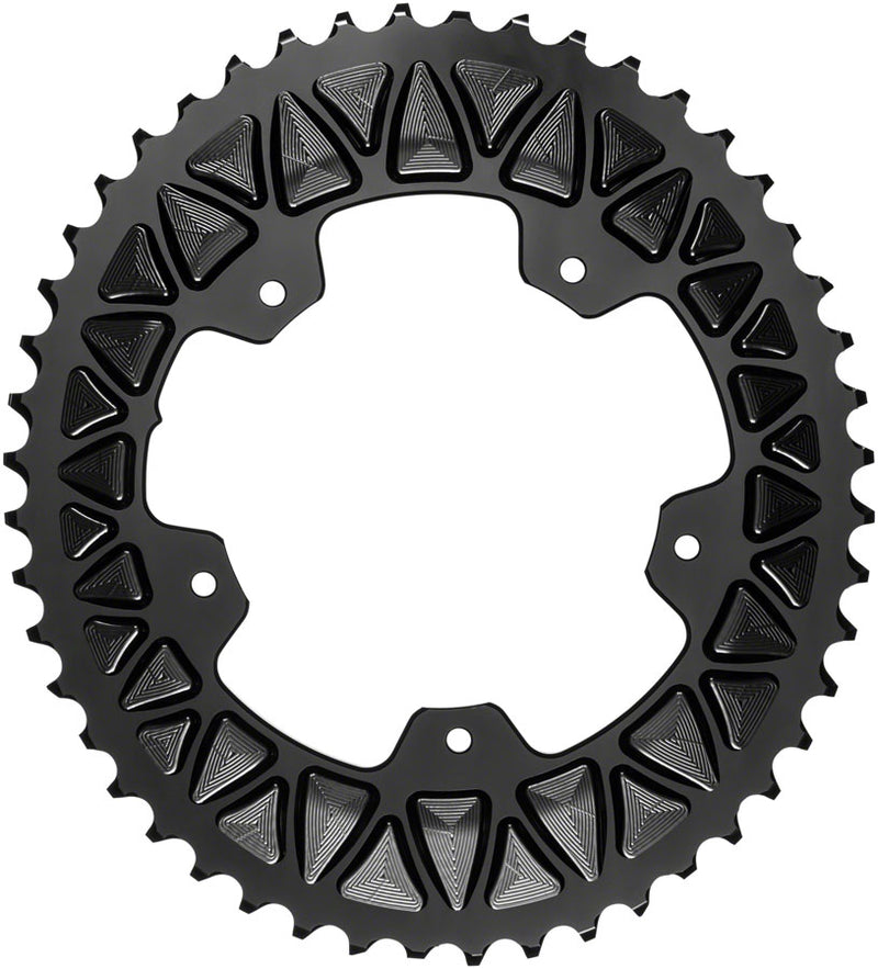 Load image into Gallery viewer, absoluteBLACK Premium Sub-Compact Oval 110 BCD Road Outer Chainring - 48t 110 BCD 5-Bolt BLK
