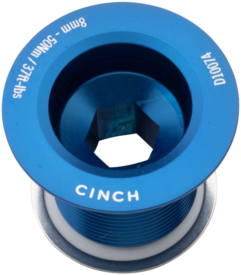 Load image into Gallery viewer, RaceFace CINCH Crank Bolt with Washer - NDS M18 Gloss Blue
