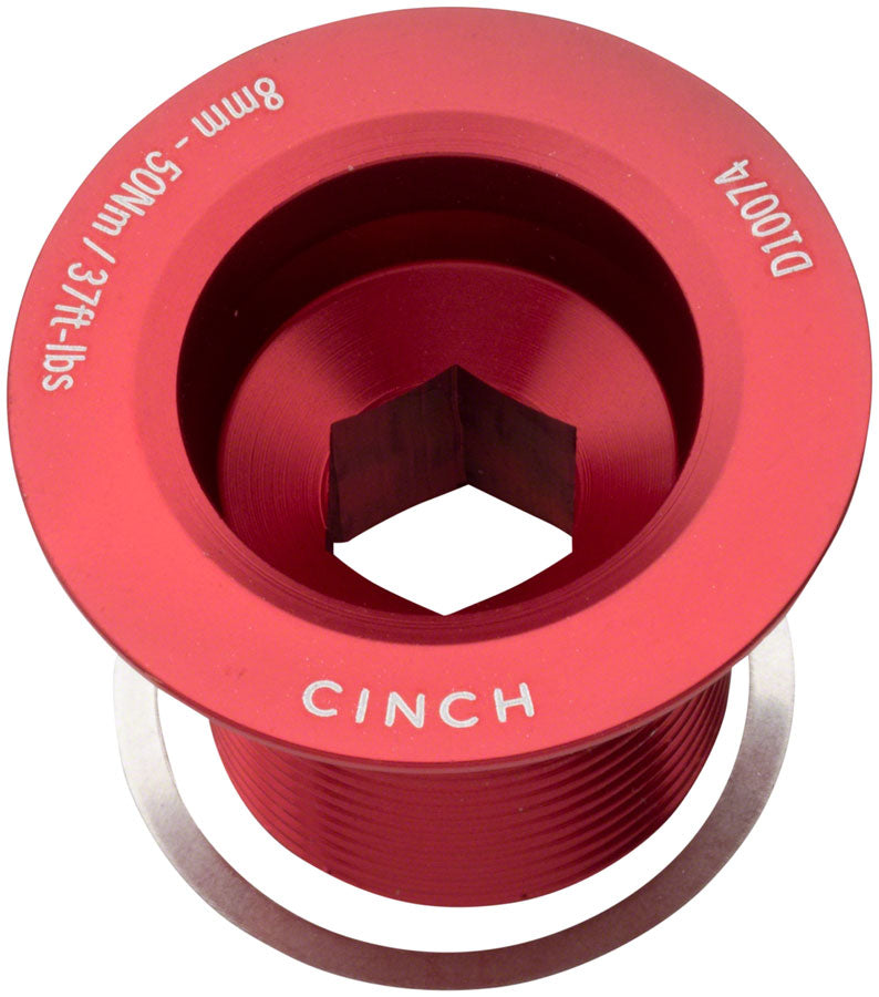 Load image into Gallery viewer, RaceFace CINCH Crank Bolt with Washer - NDS M18 Gloss Red
