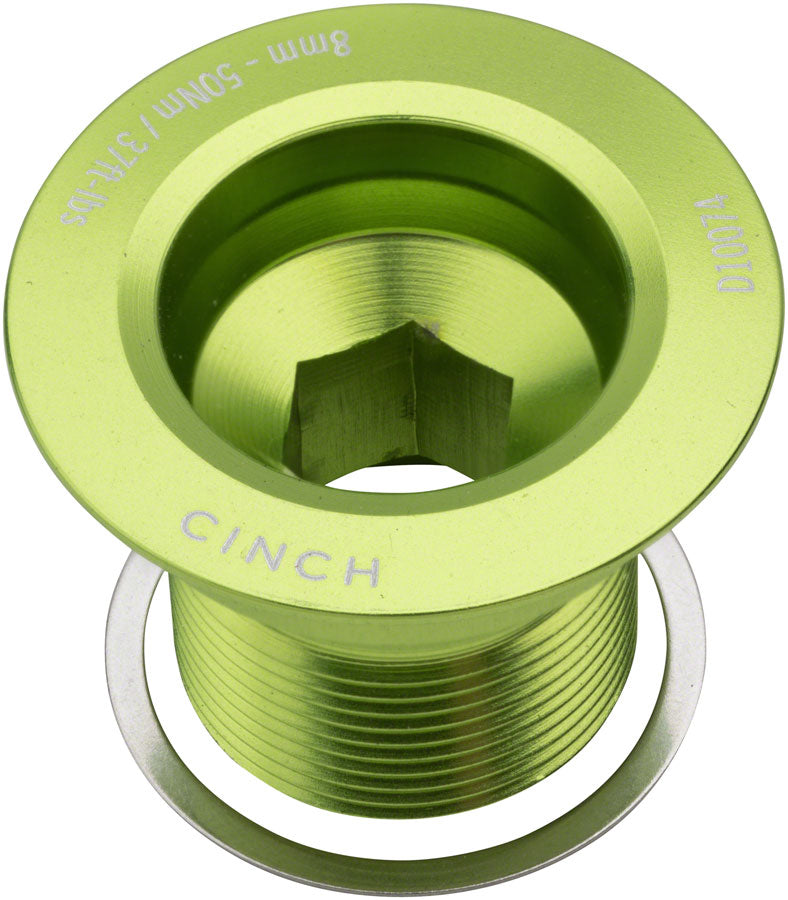 Load image into Gallery viewer, RaceFace CINCH Crank Bolt with Washer - NDS M18 Gloss Green

