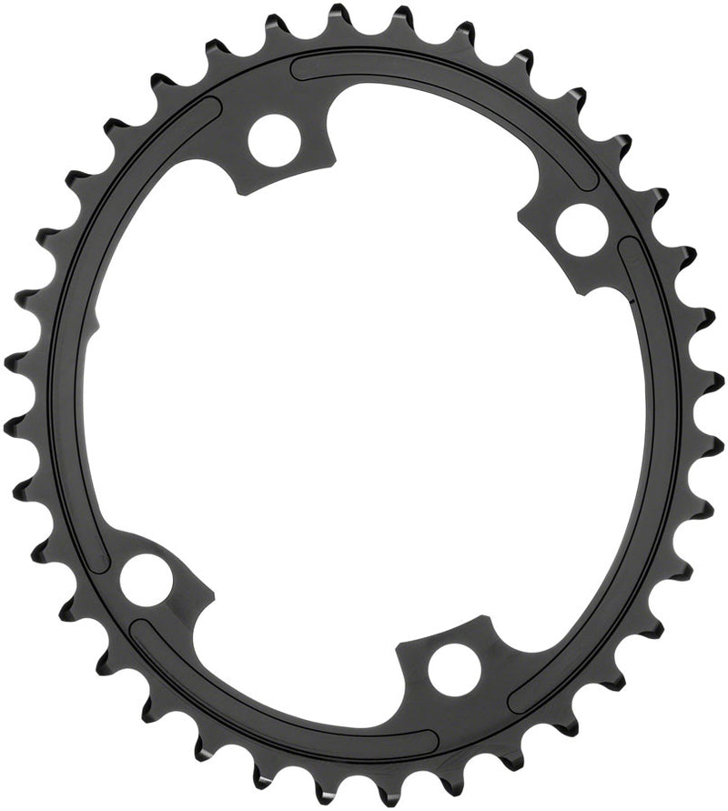 Load image into Gallery viewer, absoluteBLACK Premium Oval 110 BCD Road Inner Chainring Shimano Dura-Ace 9100 - 36t 110 Shimano Asymmetric BCD 4-Bolt BLK

