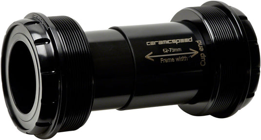 CeramicSpeed T47/73 Bottom Bracket - Shimano MTB Coated Races Black