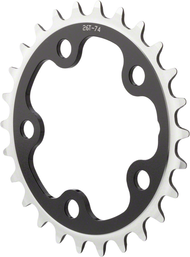 Load image into Gallery viewer, MSW Multi Speed 24t x 74mm Inner Chainring Black
