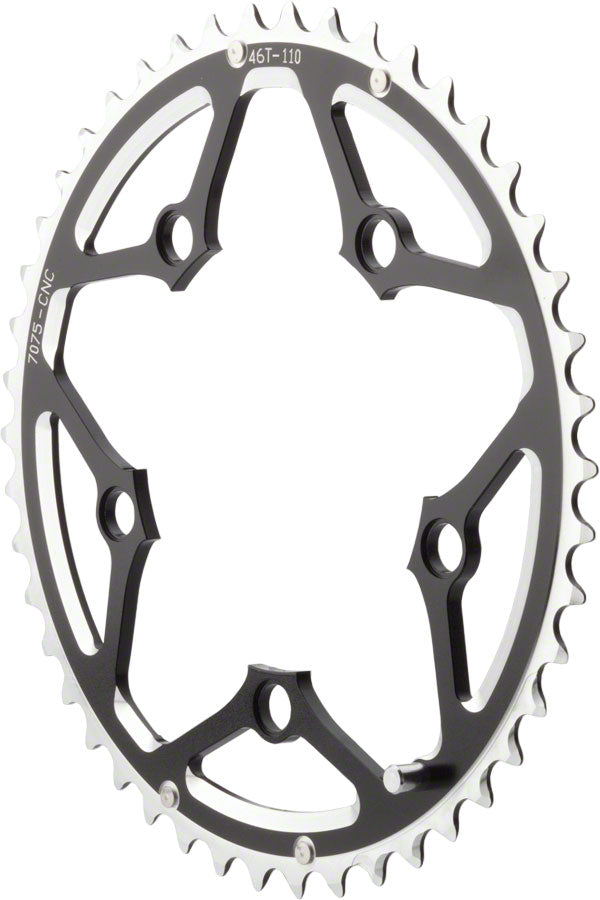 Load image into Gallery viewer, MSW Multi Speed 46t x 110mm Outer Chainring Black
