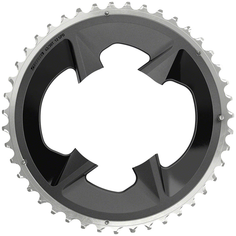 Load image into Gallery viewer, SRAM Rival Wide 2x12-Speed Outer Chainring - 43t 94 BCD BLK For use 30t Inner

