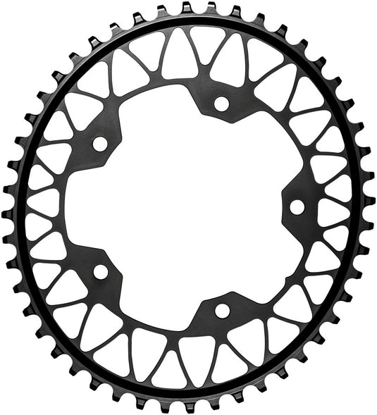 absoluteBLACK Oval 110 BCD Gravel Chainring - 48t 110 BCD 5-Bolt Narrow-Wide BLK
