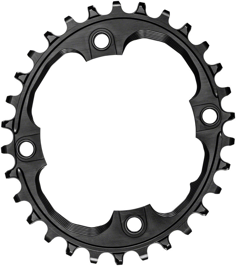 Load image into Gallery viewer, absoluteBLACK Oval 94 BCD Chainring - 30t 94 BCD 4-Bolt Narrow-Wide Black
