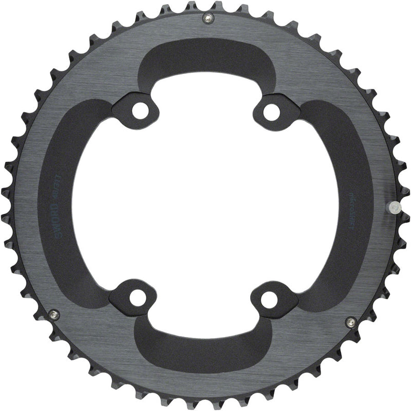 Load image into Gallery viewer, microSHIFT Sword Chainring - 48t 110 Asym BCD Outer ring 2 x 9/10-Speed BLK
