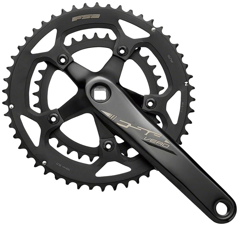Load image into Gallery viewer, Full Speed Ahead Vero Compact 2x Crankset - 170mm 9-Speed 50/34t 5-Bolt 110 BCD JIS Spindle Interface N11 BLK
