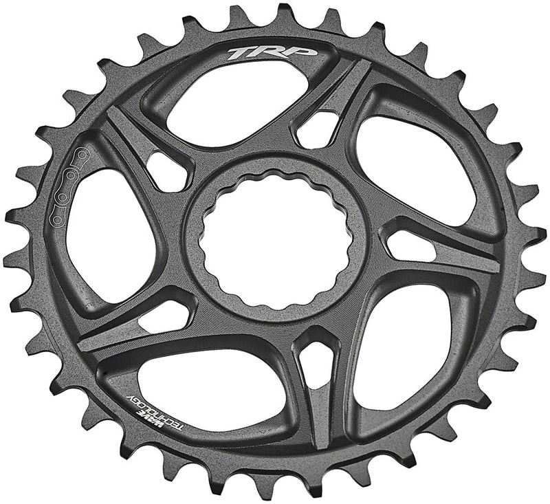 Load image into Gallery viewer, TRP CR-M8070 Boost Direct Mount Chainring - 32t 7-Speed DH CINCH Mount 6mm Offset 7075-T6 Aluminum Sandblasted BLK
