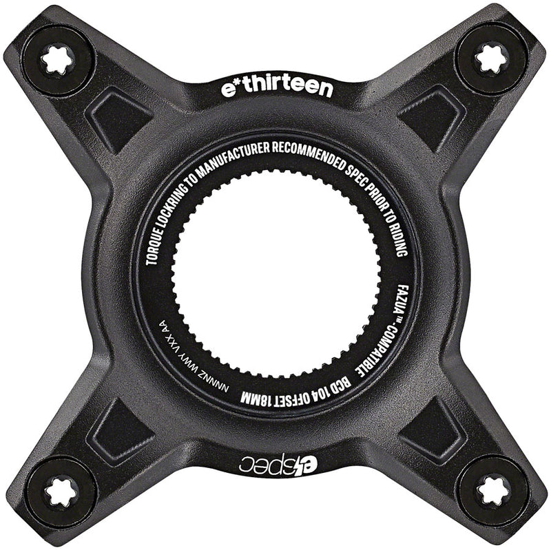 Load image into Gallery viewer, e*thirteen e*spec 104BCD Aluminum Direct Mount Spider - 104BCD 55mm CL Incl. Bolts Fazua Ride 60 BLK
