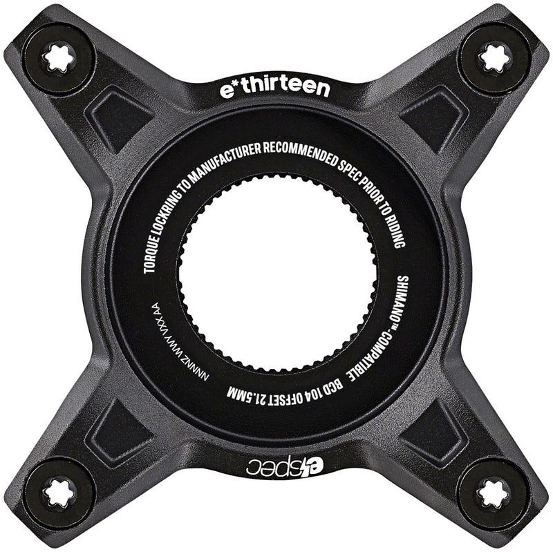 Load image into Gallery viewer, e*thirteen e*spec 104BCD Aluminum Direct Mount Spider - 104BCD 55mm CL Incl. Bolts Shimano EP8 BLK
