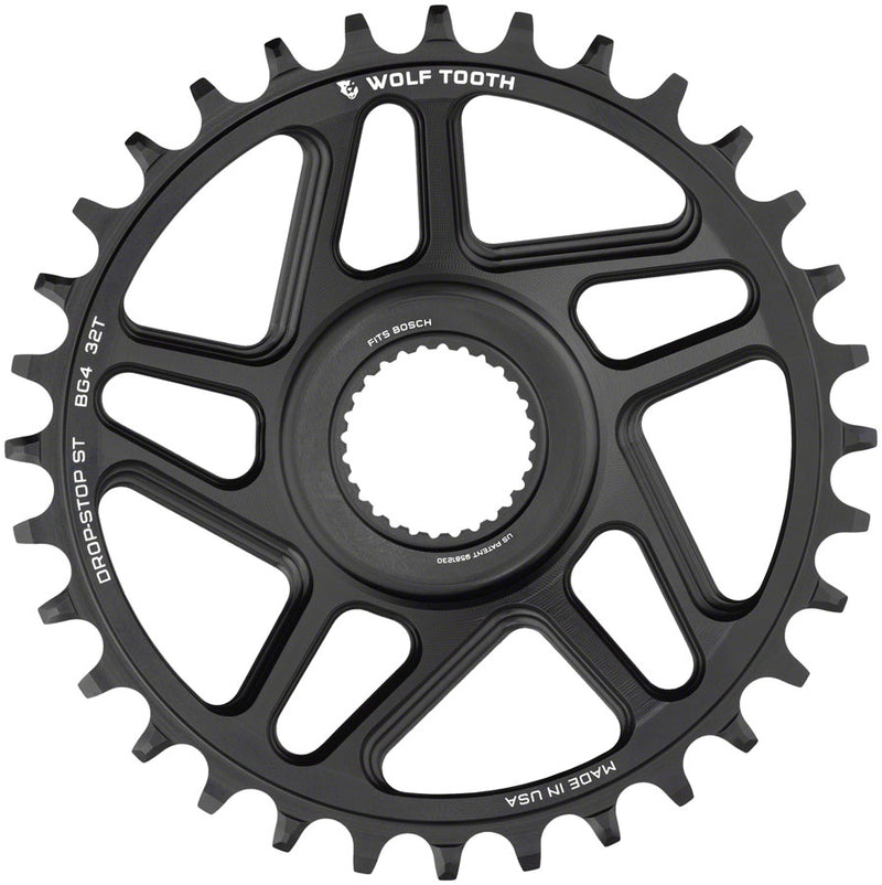 Load image into Gallery viewer, Wolf Tooth Bosch Gen 4 Direct Mount Chainring - Drop-Stop ST 32T Black
