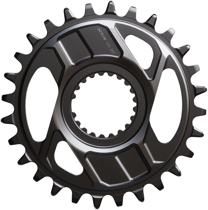 Load image into Gallery viewer, Shimano XTR SM-CRM96 1x Direct Mount Chainring - 28t Shimano Direct Mount For 12-Speed HG+ Chain Fits M9200 M9220 Crank Dark Gray
