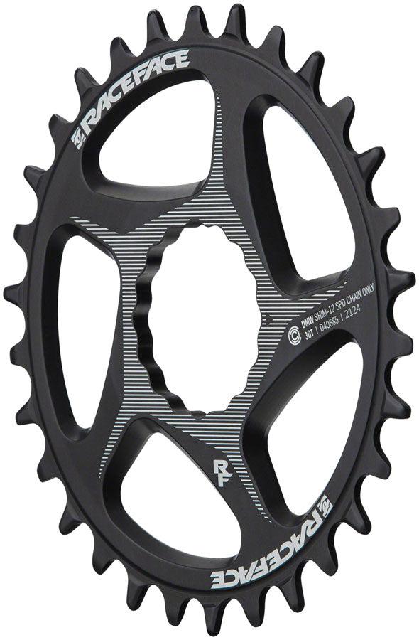 Load image into Gallery viewer, RaceFace Direct Mount Wide Chainring - 30t DM CINCH For Shimano 12-Speed HG+ Compatible Chain BLK
