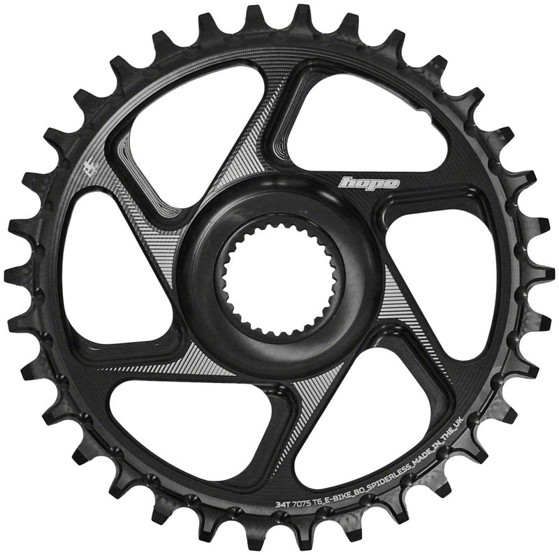 Load image into Gallery viewer, Hope Spiderless Chainring -  34T R22  Ebike  Bosch  Black
