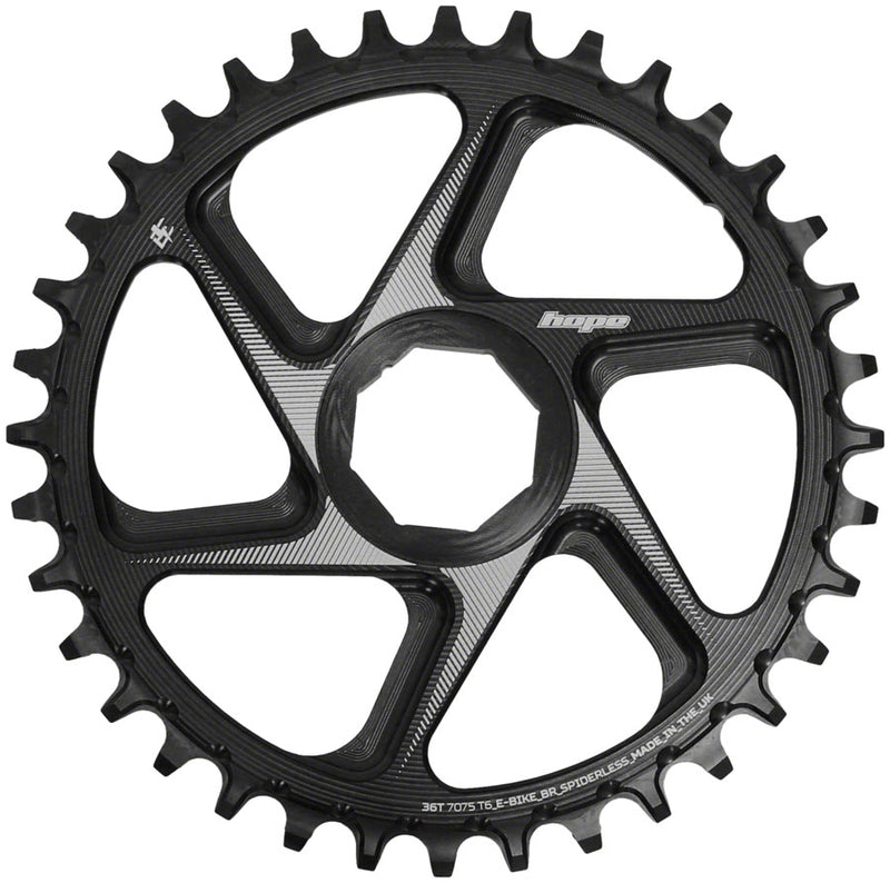 Load image into Gallery viewer, Hope Spiderless Chainring -  36T R22  Ebike  Brose  Black
