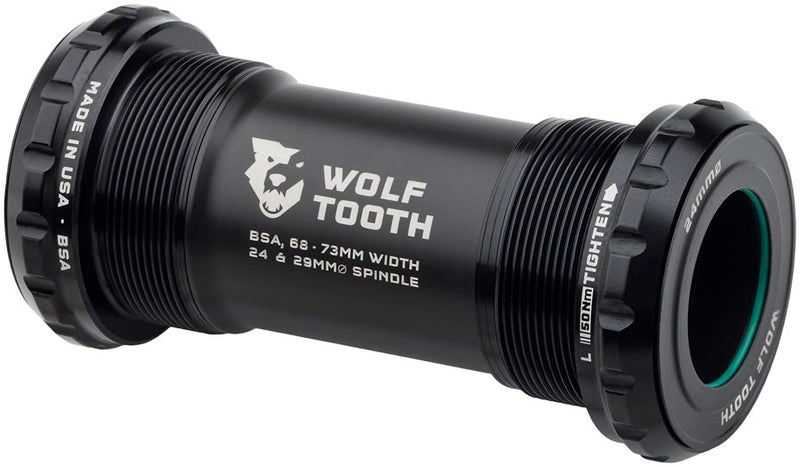Load image into Gallery viewer, Wolf Tooth Bottom Bracket - English (BSA) 68/73mm For 24mm Spindle Black
