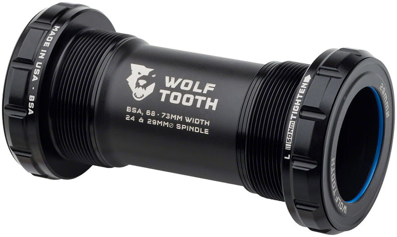 Load image into Gallery viewer, Wolf Tooth Bottom Bracket - English (BSA) 68/73mm For 29mm Spindle Black
