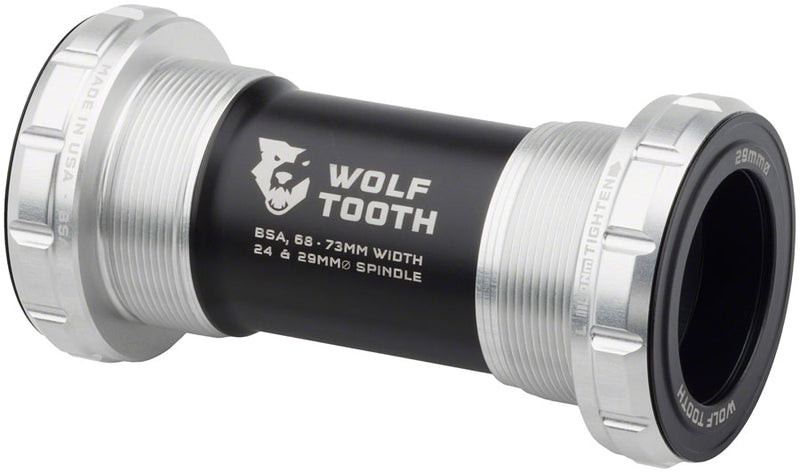 Load image into Gallery viewer, Wolf Tooth Bottom Bracket - English BSA 68/73mm For 29mm Spindle Raw Silver
