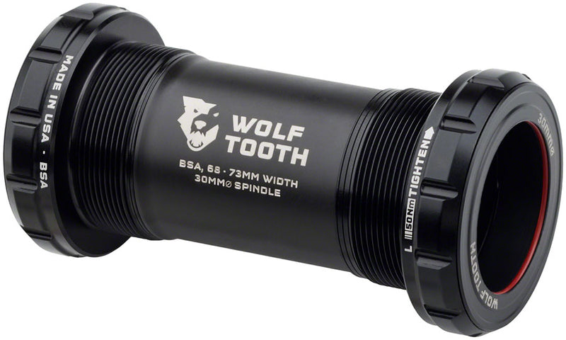 Load image into Gallery viewer, Wolf Tooth Bottom Bracket - English (BSA) 68/73mm For 30mm Spindle Black
