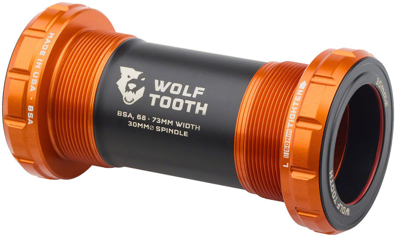 Load image into Gallery viewer, Wolf Tooth Bottom Bracket - English (BSA) 68/73mm For 30mm Spindle Orange
