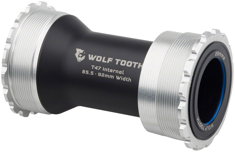 Load image into Gallery viewer, Wolf Tooth Bottom Bracket - T47 Inboard 85.5/92mm For 29mm Spindle Raw Silver

