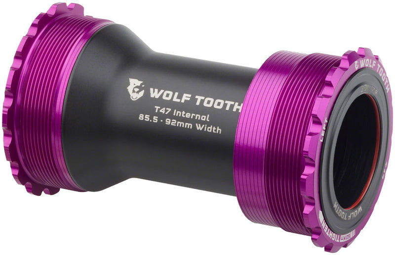 Load image into Gallery viewer, Wolf Tooth Bottom Bracket - T47 Inboard 85.5/92mm For 30mm Spindle Ultraviolet Purple
