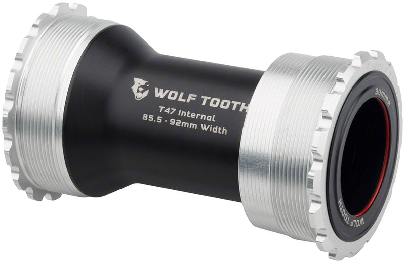 Load image into Gallery viewer, Wolf Tooth Bottom Bracket - T47 Inboard 85.5/92mm For 30mm Spindle Raw Silver
