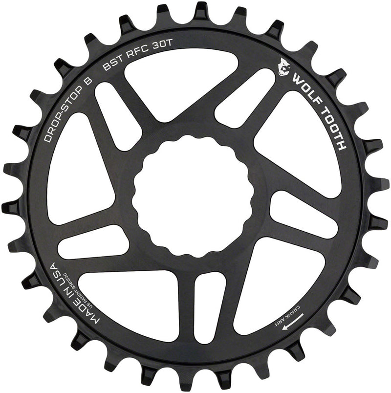 Load image into Gallery viewer, Wolf Tooth Direct Mount Chainring - 30t RaceFace/Easton CINCH Direct Mount Drop-Stop B For Boost Cranks 3mm Offset BLK
