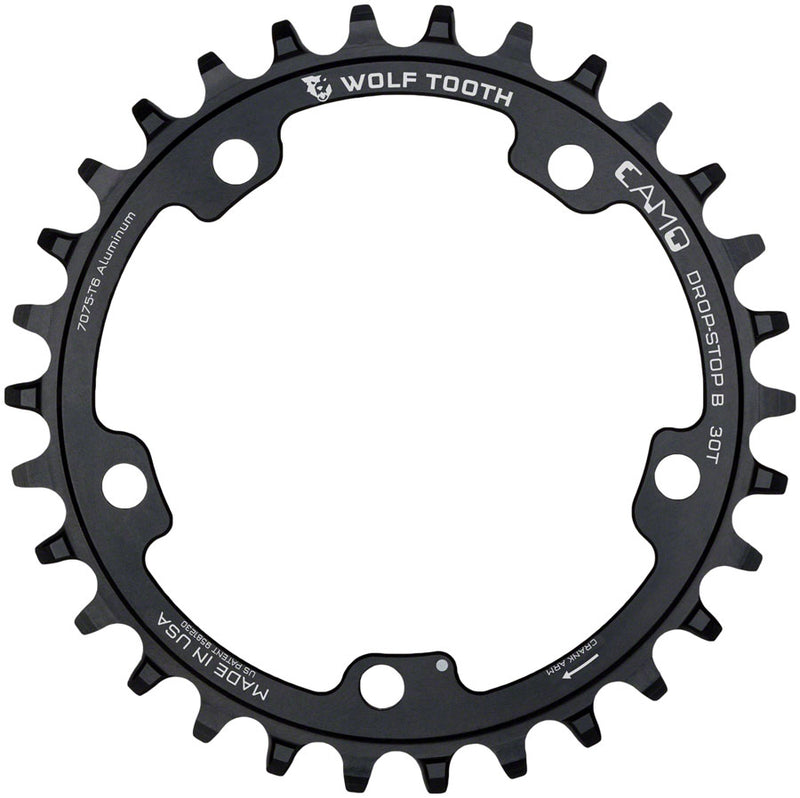 Load image into Gallery viewer, Wolf Tooth CAMO Aluminum Chainring - 28t Wolf Tooth CAMO Mount Drop-Stop B BLK
