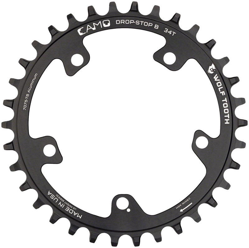Load image into Gallery viewer, Wolf Tooth CAMO Aluminum Chainring - 32t Wolf Tooth CAMO Mount Drop-Stop B BLK
